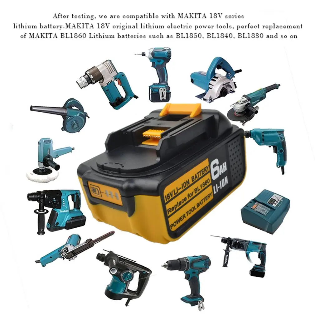 Литий ионный аккумулятор 18 В 3 Ач 4 5 6 для Makita в BL1840 BL1850 электроинструмент