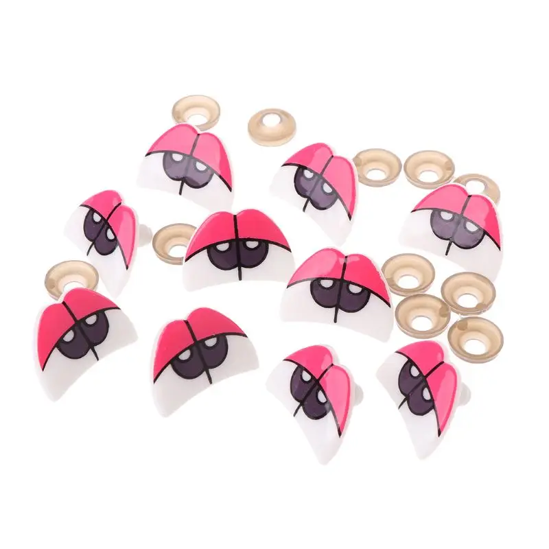 

10pcs Cute Cartoon Safety Doll Eyes For Toy Bear Dolls Puppet Stuffed Animal Crafts Children DIY With Washers
