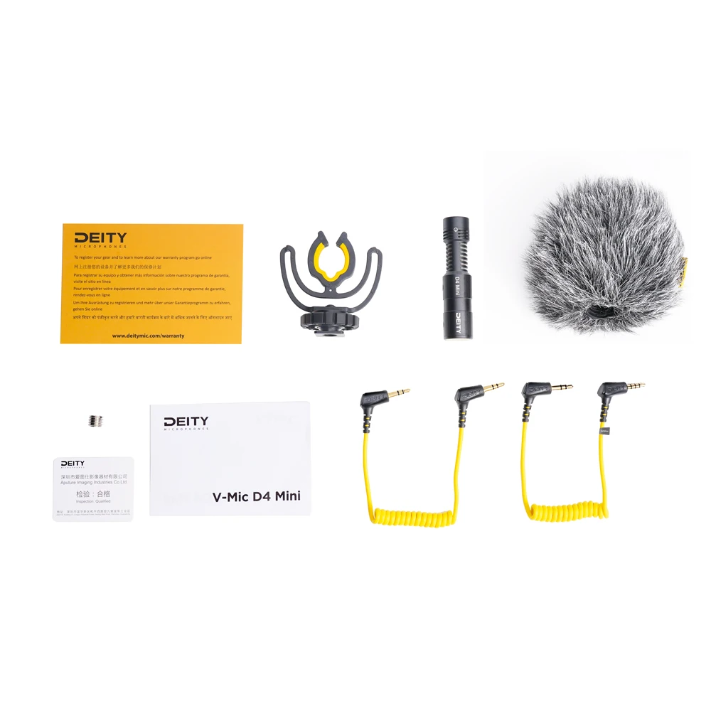 Deity V-Mic D4 Mini Microphone Head Mic TRS 3.5MM for Vlog Video Studio DSLR Camera smartphone iPhone | Электроника