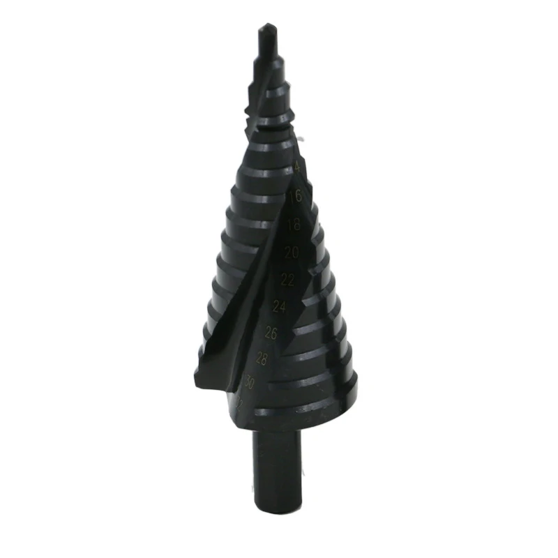 MetalCone Triangle Shank Hole Metal drills 4-12/20/32mm HSS Cobalt Step Drill Bit Set Nitrogen High Speed Steel Spiral DrillBits |