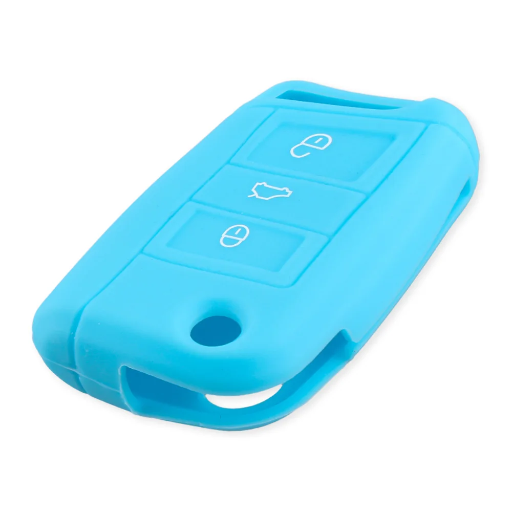KEYYOU 3 кнопки для VW GOLF MK7 SKODA OCTAVIA SEAT LEON COMBI IBIZA CUPTRA силиконовый чехол с дистанционным