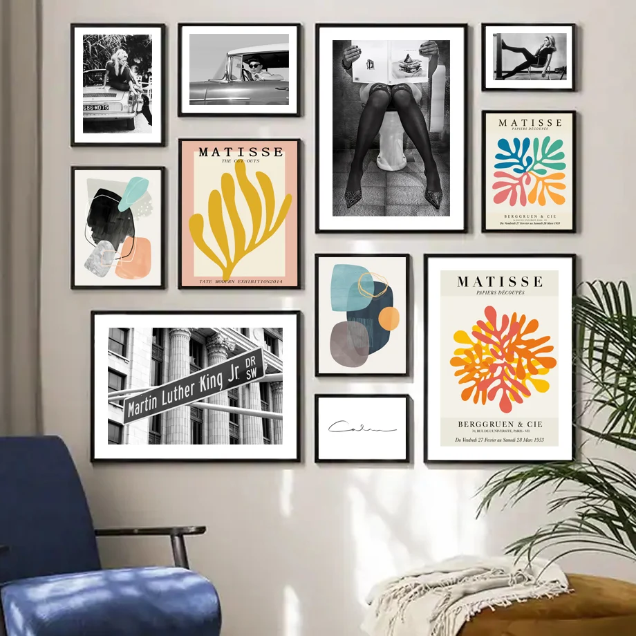 Matisse абстрактный фильм Звезда женщина Чтение стены искусства холст картина