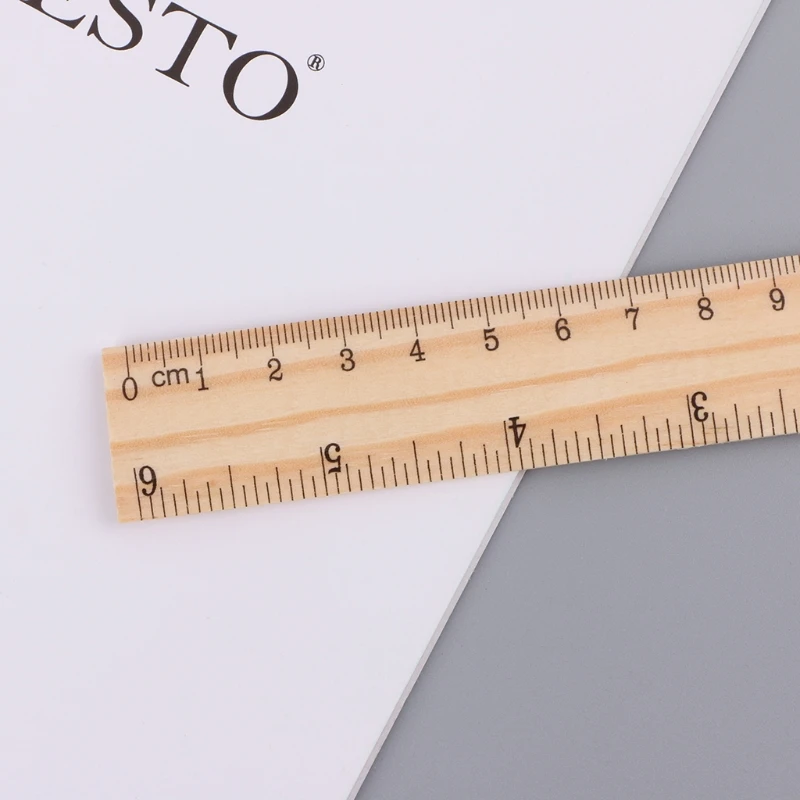 

15cm 20cm 30cm Wooden Ruler Double Sided Student School Office Measuring Tool