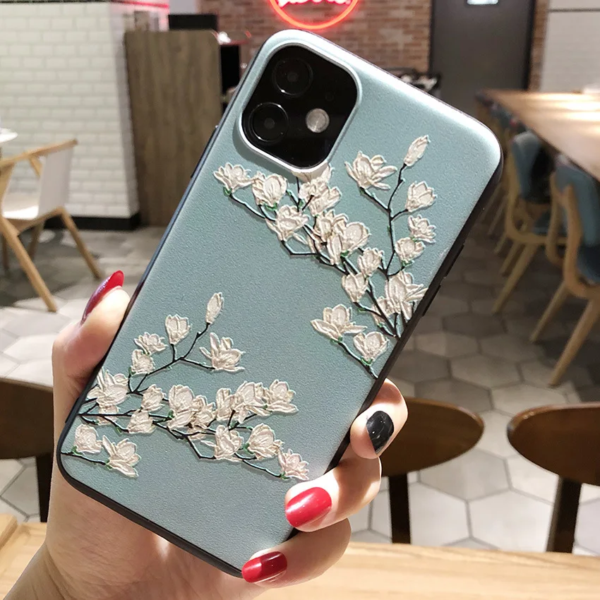 Для Oneplus 7T чехол 3D цветок тиснение силиконовый для телефона s Nord CE 5G / N10 N100 7 Pro 6 6T 5T |