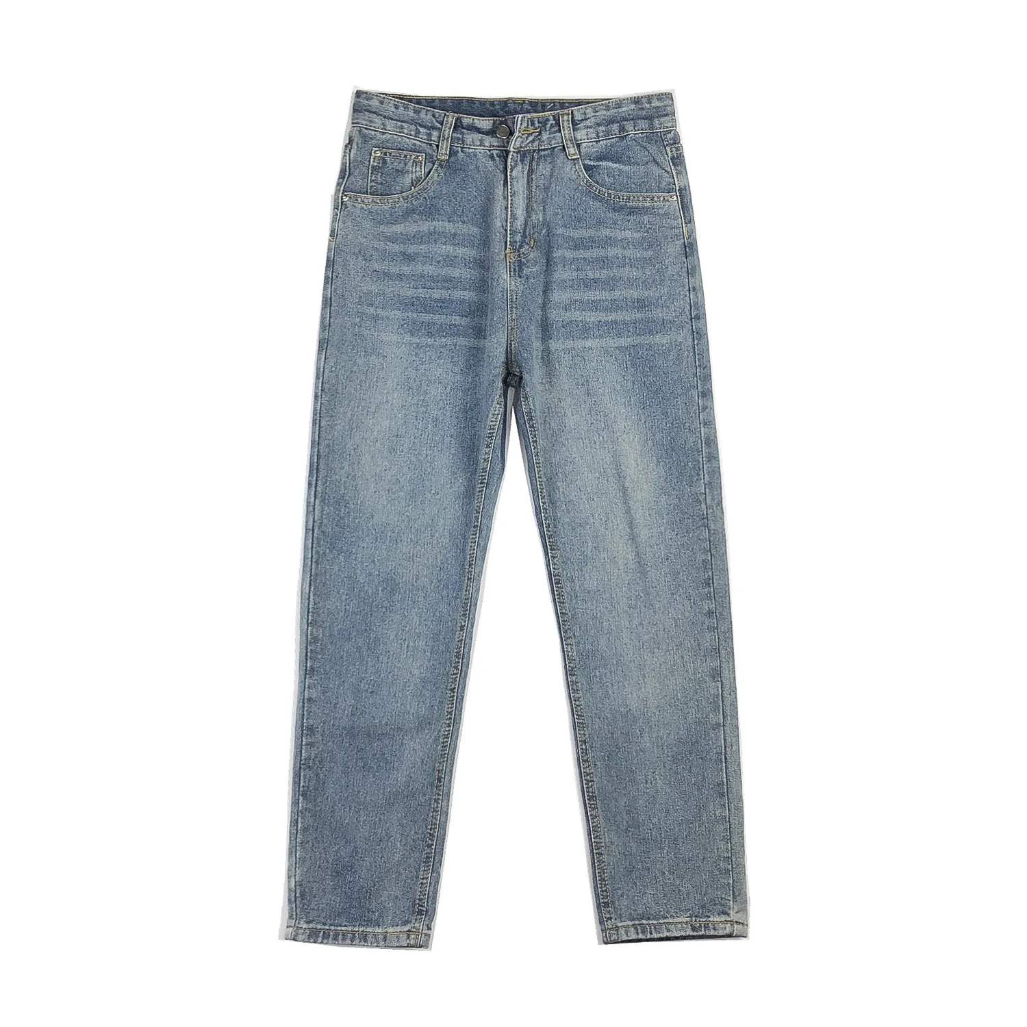 

Spring new men's jeans loose straight leg old daddy pants male Korean style trendy youth trousers