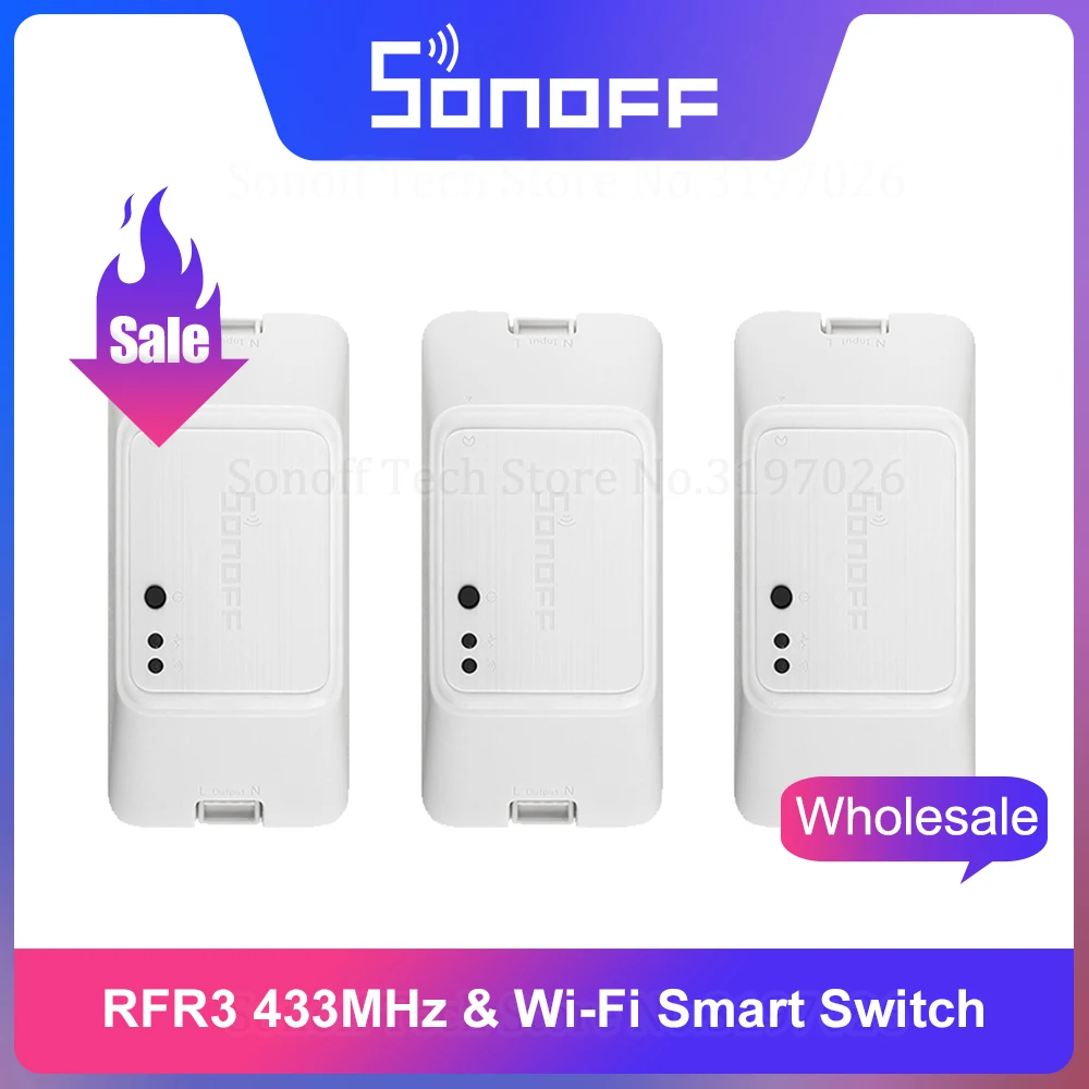 Itead Sonoff RFR3 433 мгц радиочастотный контроль DIY умный дом Wifi переключатель работает