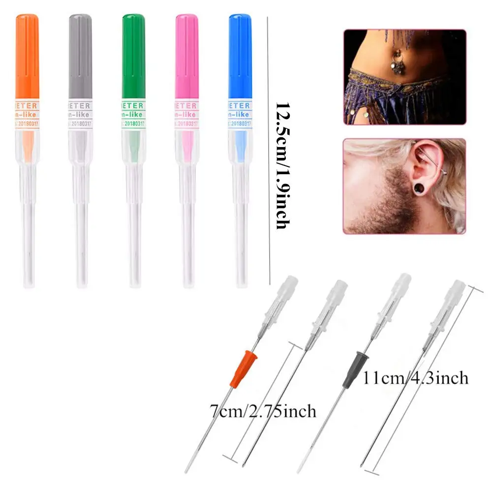 

EMALLA 50PCS 14G Disposable Gauge Piercing Needles IV Catheter for Ear Nose Navel Nipple Piercing Sterilised Tattoo Supplies