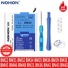 Аккумулятор NOHON для Xiaomi, зарядная батарея BM22, BM35, BM36, BM3E, BM45, BM46, BN43, BN41, BN40, для Xiaomi Mi 5, 3, 4, 4C, 5S, 5X, 6, 6X, 8, Redmi Note 2, 3 Pro, 4, 4X, 5, Mi Note