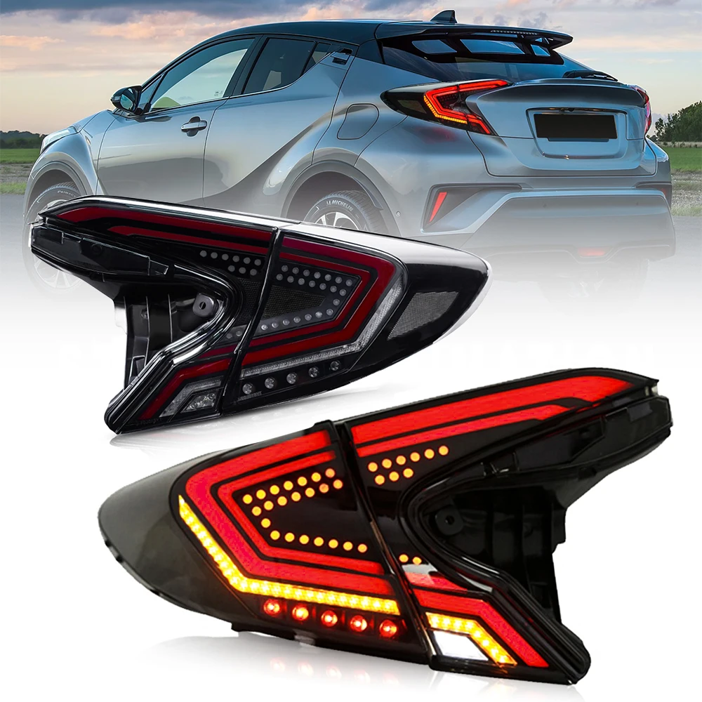 

Задние фары для Toyota C-HR/CHR 2018-2020 светодиодный ные лампы, автомобильные аксессуары, автозапчасти, запуск, сборка анимации