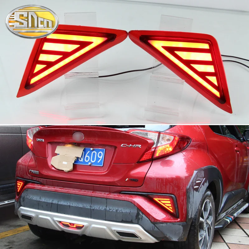 

2-in-1 Functions LED Reflector Lamp Rear Fog Lamp Bumper Light Brake Light For Toyota CHR C-HR 2016 - 2020