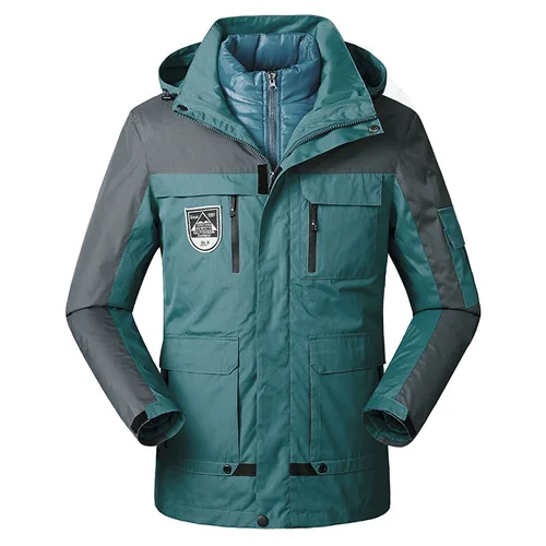men lake blue Топ для мужчин и женщин, куртка, пальто, Осень-зима, для катания на лыжах, рыбалки, пуховики, ветровка для мужчин, водонепроницаемая Женская куртка для кемпинга и пешего туризма - Цвет: men lake blue