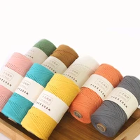3mm 100 cotton single strand macrame cord colorful cotton macrame rope for wall hanging home decoration gift tapestry art