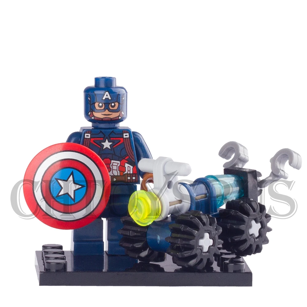 SingleSale Капитан Америка 3 с автомобилем Civil War Marvel Super Heroes Мстители minifig собрать