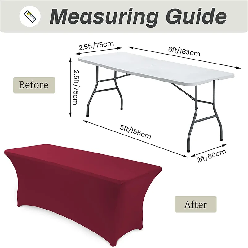 Скатерти для вечеринок из спандекса вечерние Натяжные скатерти столов 4 фута