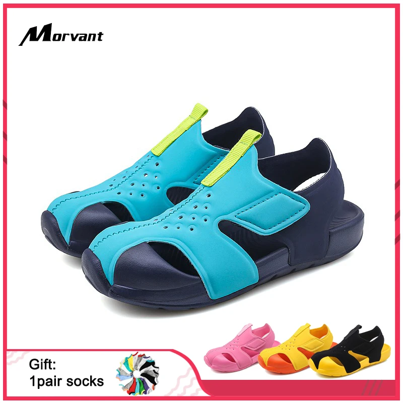 

kids sandals EVA Non-slip Sole Baby Girls Boys Shoes Lightweight toe Cap Sandals Comfortable Summer Breathable Kids Footwear