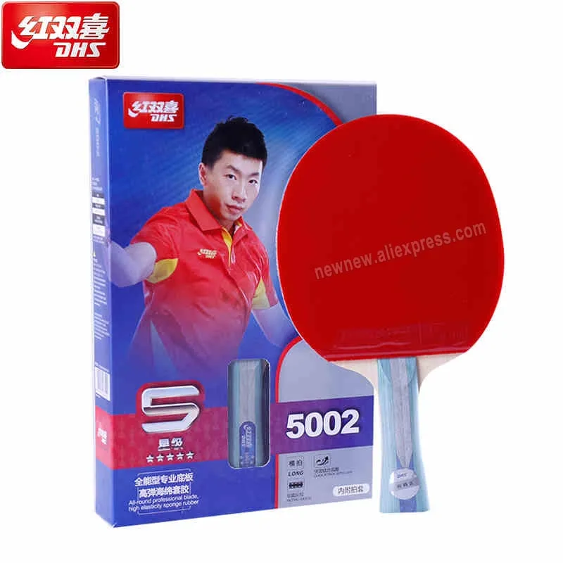 Original DHS 5002 finished racket FL long handle table tennis racket 5 stars factory made racket Table Tennis Ping Pong Racket
