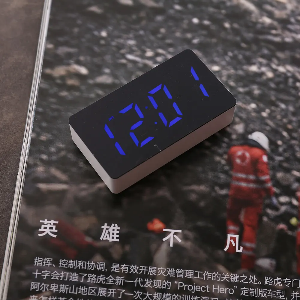 Будильник светодиодное Зеркало для автомобиля домашняя мебель электронный
