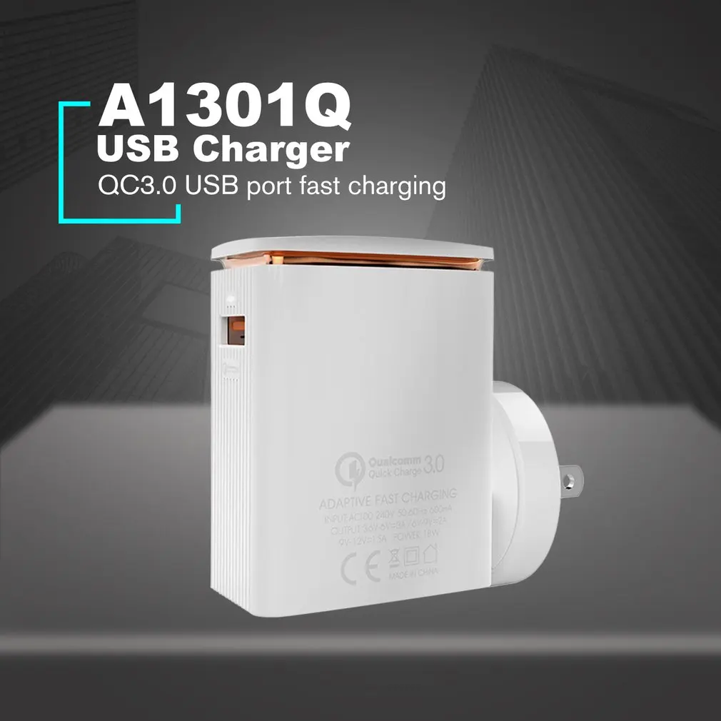 USB QC3.0 зарядное устройство на розетке адаптер для iPhone samsung Android разъем питания