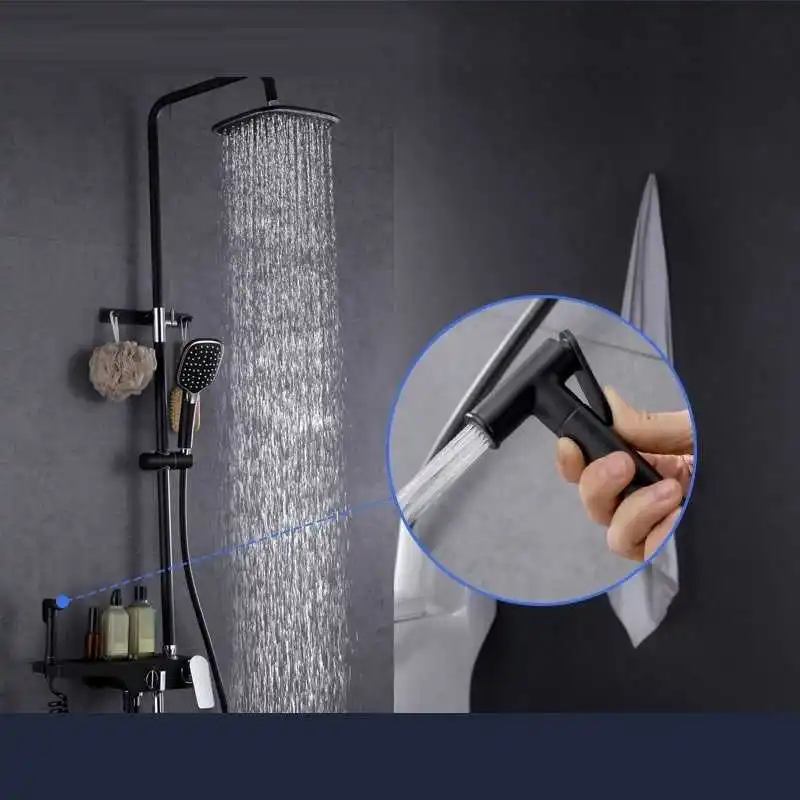 

Electrica Colonne Prysznic Choveiro De Black Regadera Conjunto Painel Douche Chuveiro Do Banheiro Ducha Bathroom Shower System