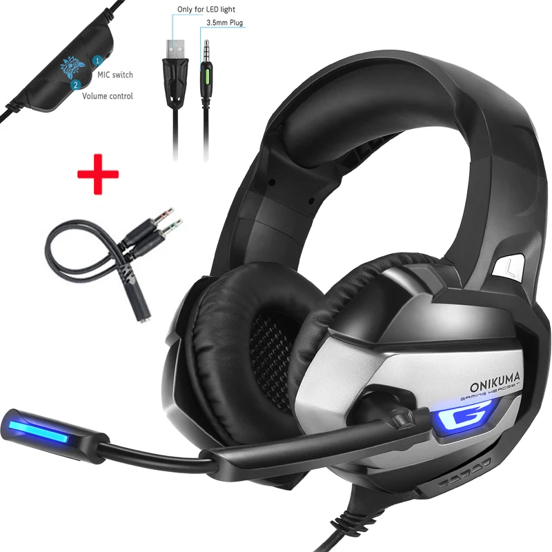 K5 Высокопроизводительные PS4 PC стерео гарнитура Deep Bass Игровые наушники