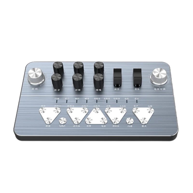 

2022 New USB Bluetooth-compatible Sound Mixer Board Voice Changer Sound Card Music Change