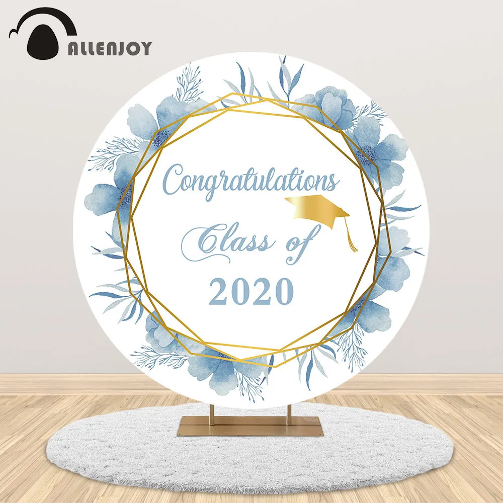 

Allenjoy выпускной класс 2020 вечерние круглый фон Обложка поздравления цветок лист круг фон баннер фотобудка