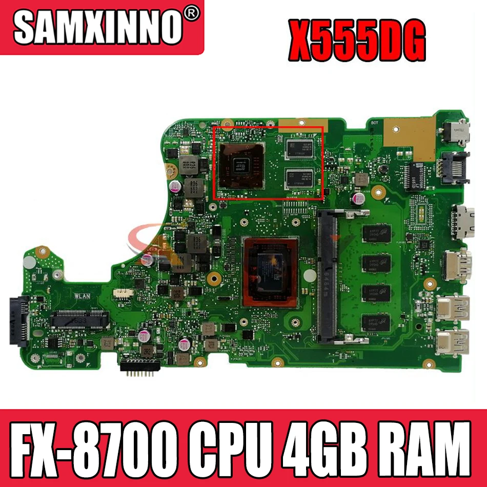 

Материнская плата Akemy для ноутбуков Asus X555YI X555D A555D X555Y X555DG, стандартная, стандартная, 4 Гб ОЗУ, X555DG