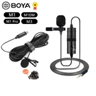 BOYA BY-M1 M1DM 6 м кабель клип на петличный аудио микрофона 3,5 мм воротник конденсаторный петличный микрофон для записи цифровых зеркальных камер интервью