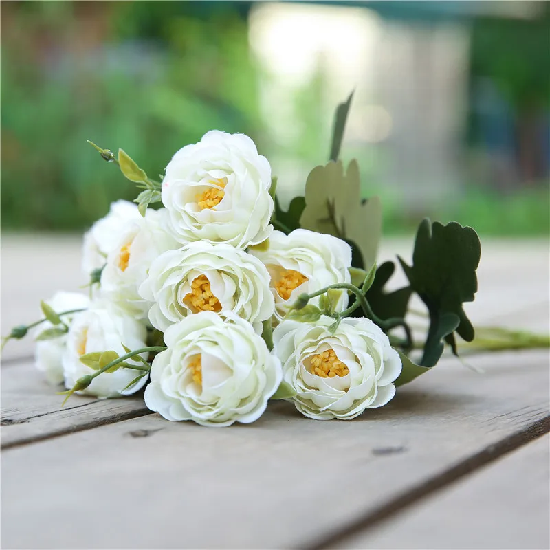 

10PC set European-style DIY artificial tea buds, wedding home decor, small tea buds, silk flowers,artificial plant dried flowers