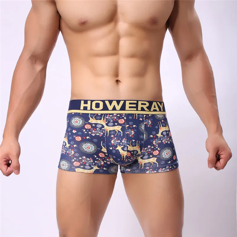 4PCS/Lot Underwear Men Boxers Underpants Sexy Print Man'S Pants For Men Cuecas Trunk Shorts Man Masculinas Calzoncillos Boxers