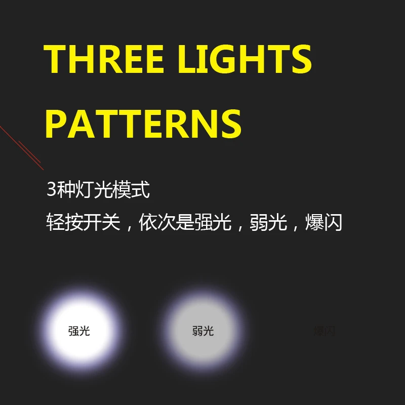 2000 лм мини фонарик 3 режима Головной фонарь Питание от батареек AAA Монолитный блок