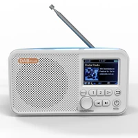 digital radio led speaker portable mini fm radio c10 2 4 inch color lcd screen digital desktop alarm clock dab dab fm radio