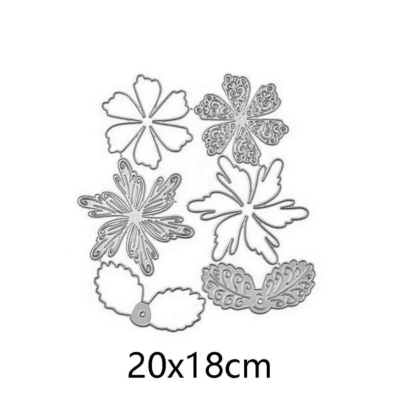 Красивые цветы металлический Трафаретный вырубной штамп Скрапбукинг Сделай Сам