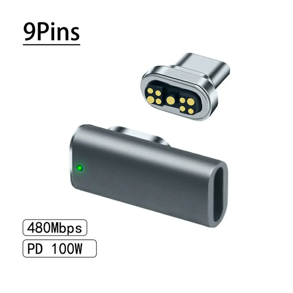 

Magnetic USB C Adapter 24Pins Type C Connector Thunderbolt 3 PD 100W Fast Charging Converter For Computer Pro Switch