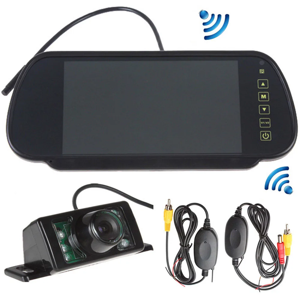 7&quot Wireless Car Rear View Reverse HD Camera TFT LCD Rearview Parking Monitor Waterproof Night Vision Infrared Backup | Автомобили и