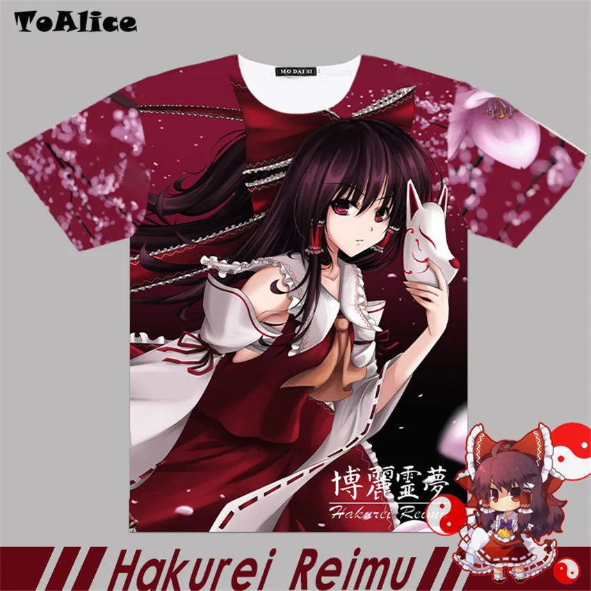 Футболка Touhou Project с рисунком костюм для косплея Hakurei Reimu из аниме модная мужская и