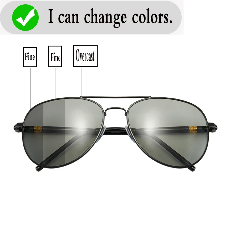 

Chameleon sunglasses for men and women's polarized driving glasses UV400 intelligent photosensitive chameleon Sunglasses