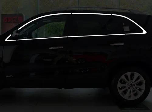 Lsrtw2017 304 нержавеющая сталь окна автомобиля планки для kia sorento 2009 2010 2011 2012 2013 - Название цвета: 12 pcs trims