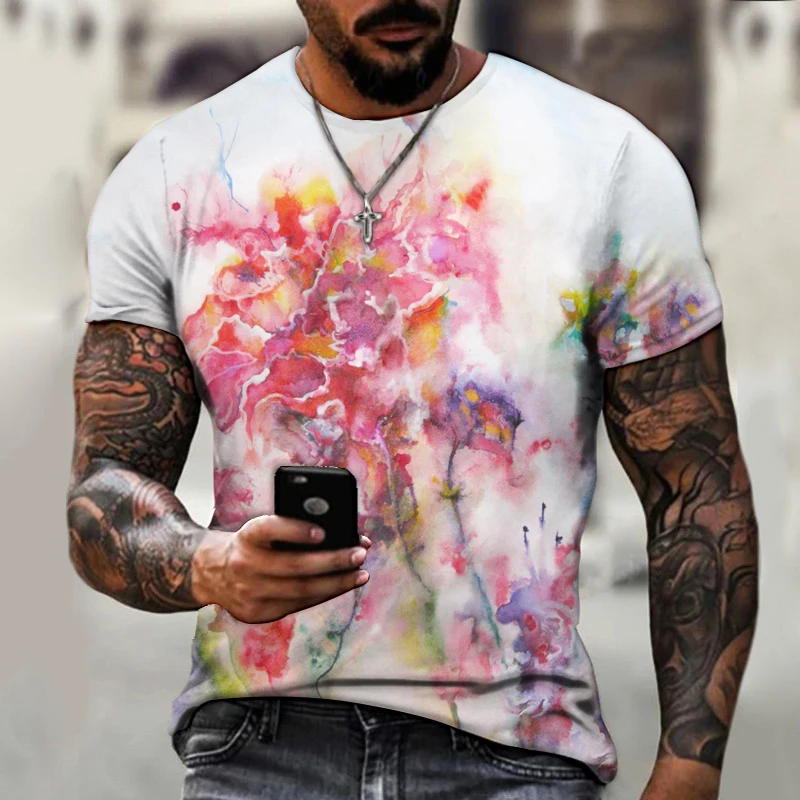 

Colorful and cool animal series 3d printing men's and women's clothing couple T-shirts cute and interesting street short sleeves