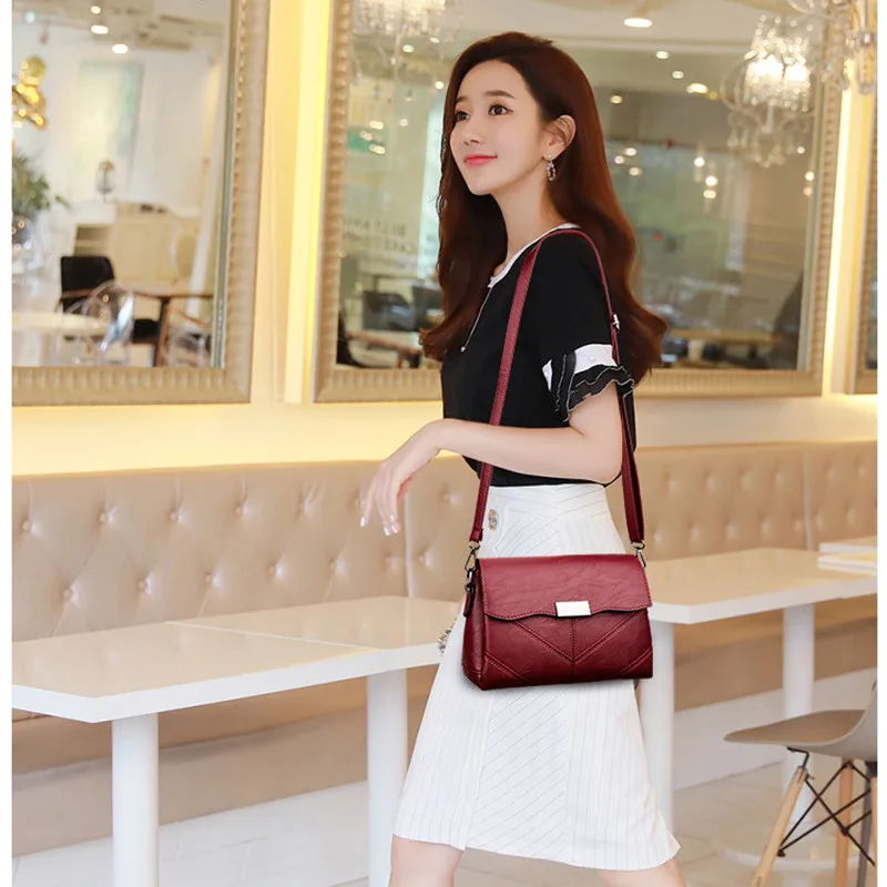 2018 женские сумки мессенджеры Маленькая кожаная сумка через плечо женская