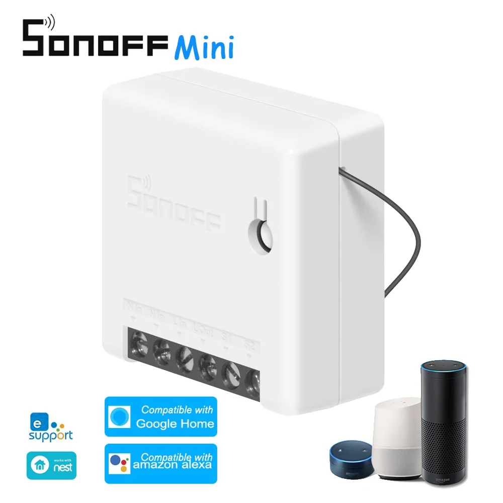 Mini 2 шт./лот Sonoff S20 S26 Wifi умная розетка Sonoff Baisc SV WiFi беспроводной переключатель модуль Sonoff dr Din Rail лоток DW1 Датчик 433 МГц - Комплект: Mini