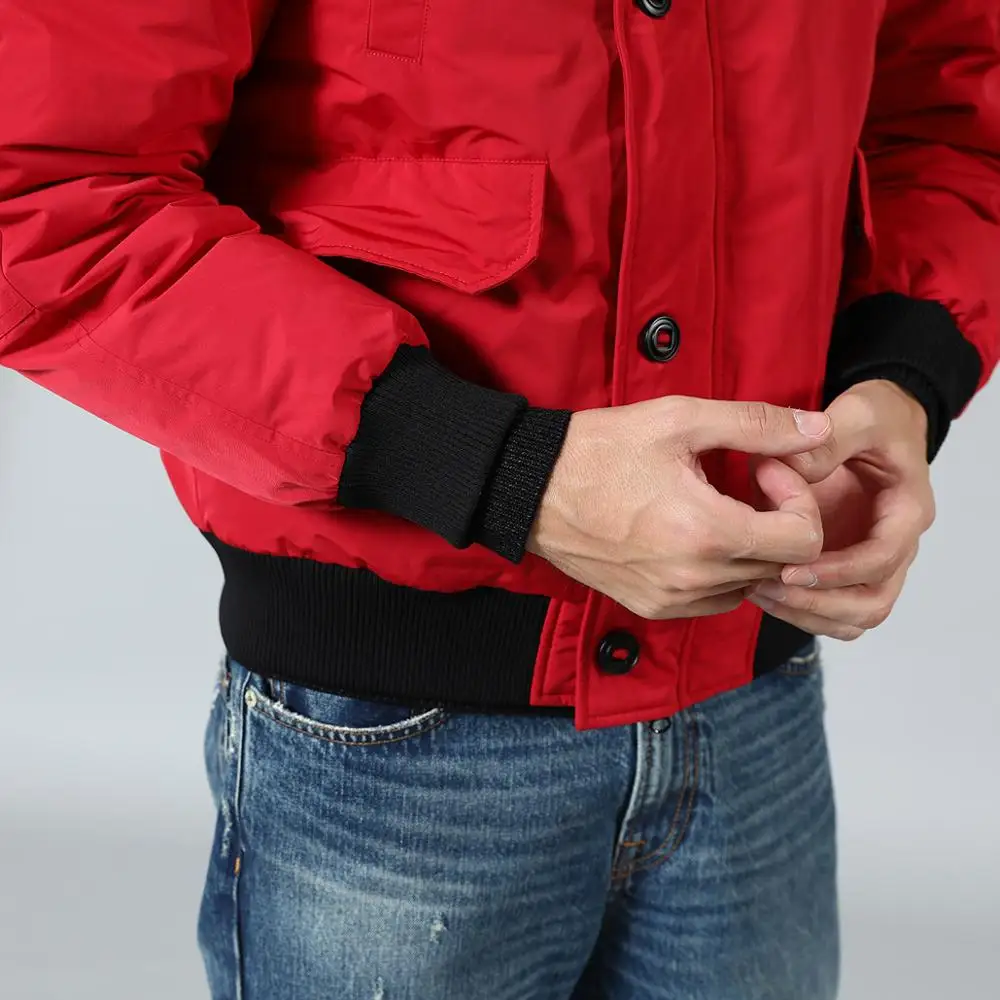 Мужская короткая куртка бомбер SIMWOOD модная теплая на 90% ном сером утином пуху с