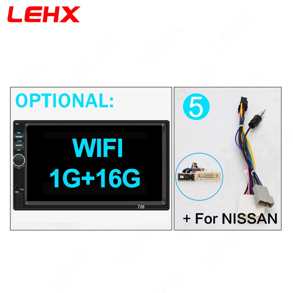 LE-726-NISS Android8.1 автомобильный Радио Мультимедиа Видео плеер 2 Din универсальный авто радио gps навигация для Volkswagen Nissan hyundai Kia toyota - Цвет: LE-726-NISS