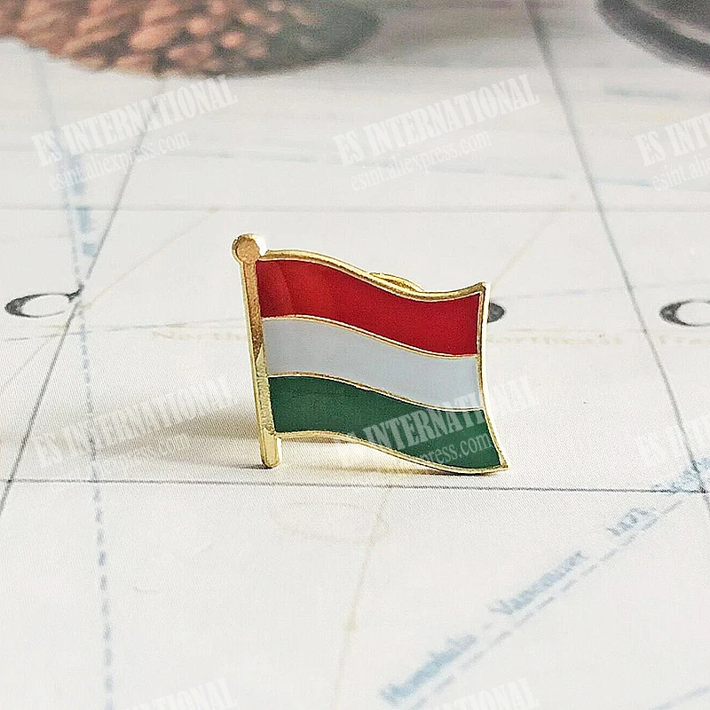 Венгерский национальный флаг булавки для лацканов кристалл эпоксидная смола