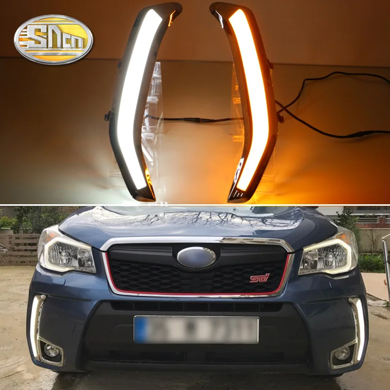 Для Subaru Forester 2013 2014 2015 2016 дневной ходовой светильник светодиодный DRL bummper лампа с