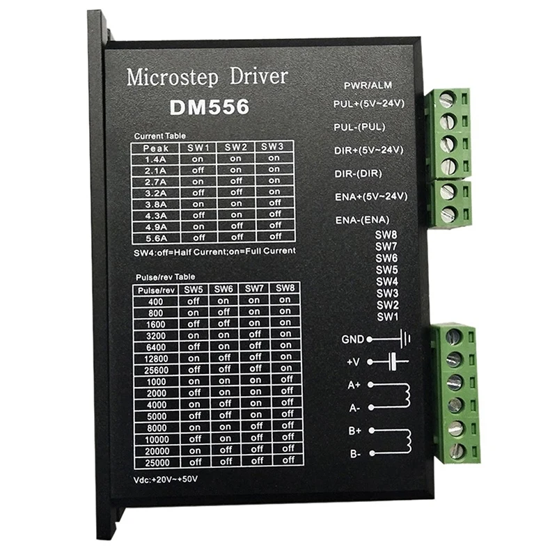 

3Pcs DM556 Driver Stepper Motor 2 Phase 5.6A for 57 86 Stepper Motor Controller Digital NEMA17 NEMA23 NEMA34 Stepper Motor