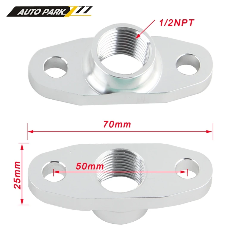 1/2 NPT Женский Алюминиевый Масляный слив турбо фланец T3 T4 T04 GT40 GT55 1/2NPT до 8AN клеш