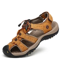 mens sandals genuine leather sandals man cowhide roman sandals summer male comfortable men casual shoes beach sandals 38 48