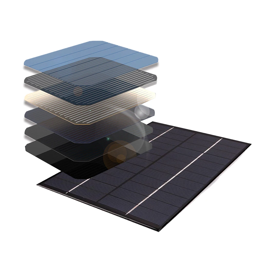 Мини DIY Солнечное зарядное устройство наружная панель поликристаллическая
