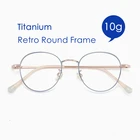 Ульсветильник кие очки YIMARUILI из чистого титана для мужчин и женщин, маленькая круглая оправа в стиле ретро, оправа для оптических очков при близорукости T8805